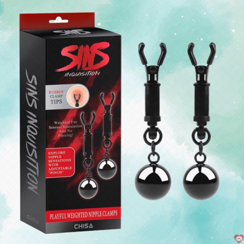 Kẹp vú kích thích đầu ti Chisa Sins Inquisition Playful Weighted Nipple Clamps