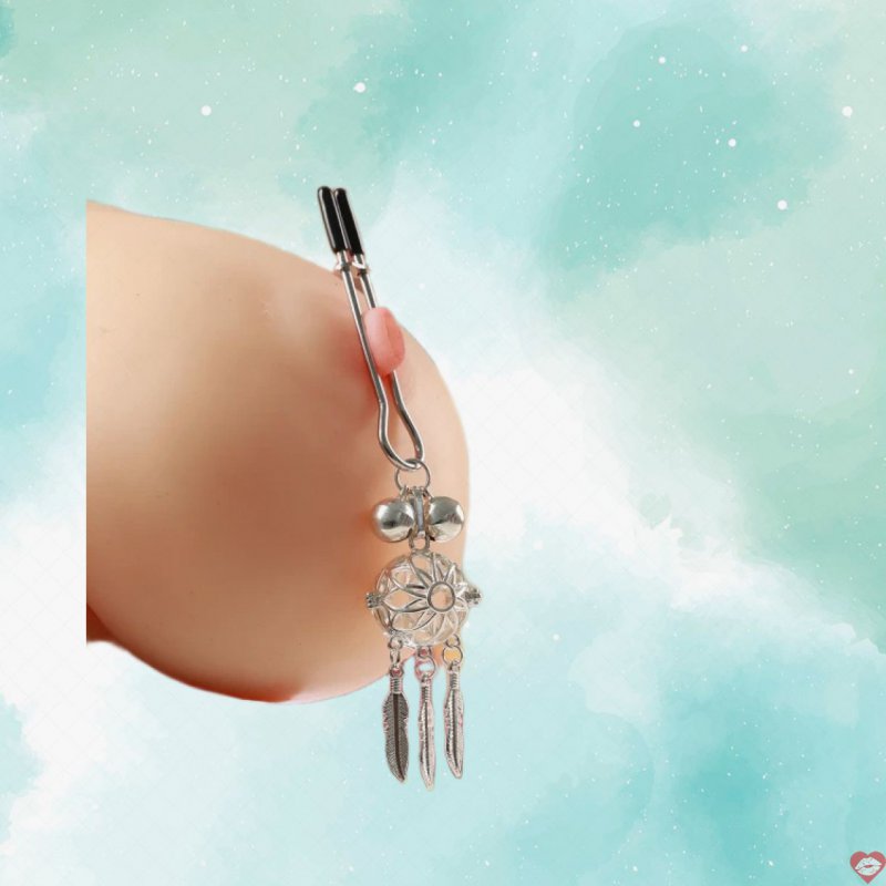 Bộ đôi BDSM kích hậu kèm kẹp vú Chisa Senuelo Silver Plume đèn phát sáng