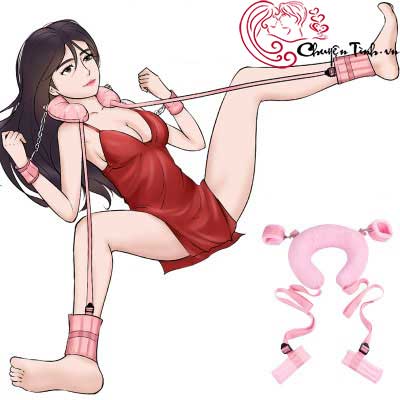 Bộ trói cổ chân tay bông mềm BDSM đồ chơi tăng khoái cảm