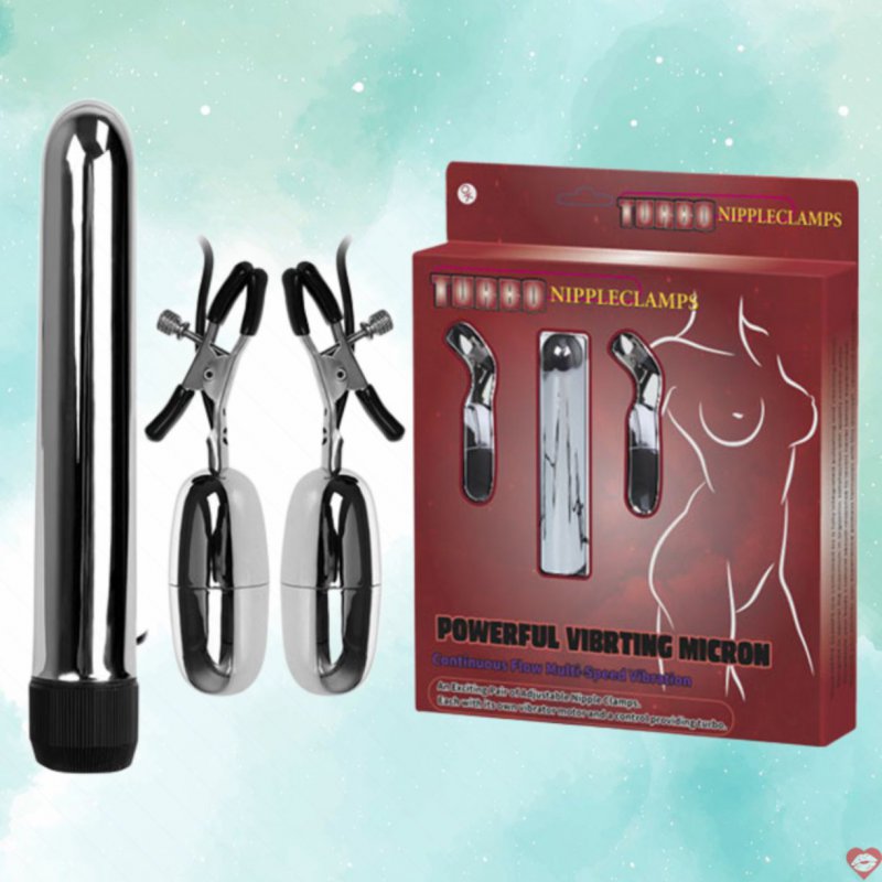 Bộ Thanh Rung Điểm G Kèm Kẹp Vú Có Rung Baile Cao Cấp