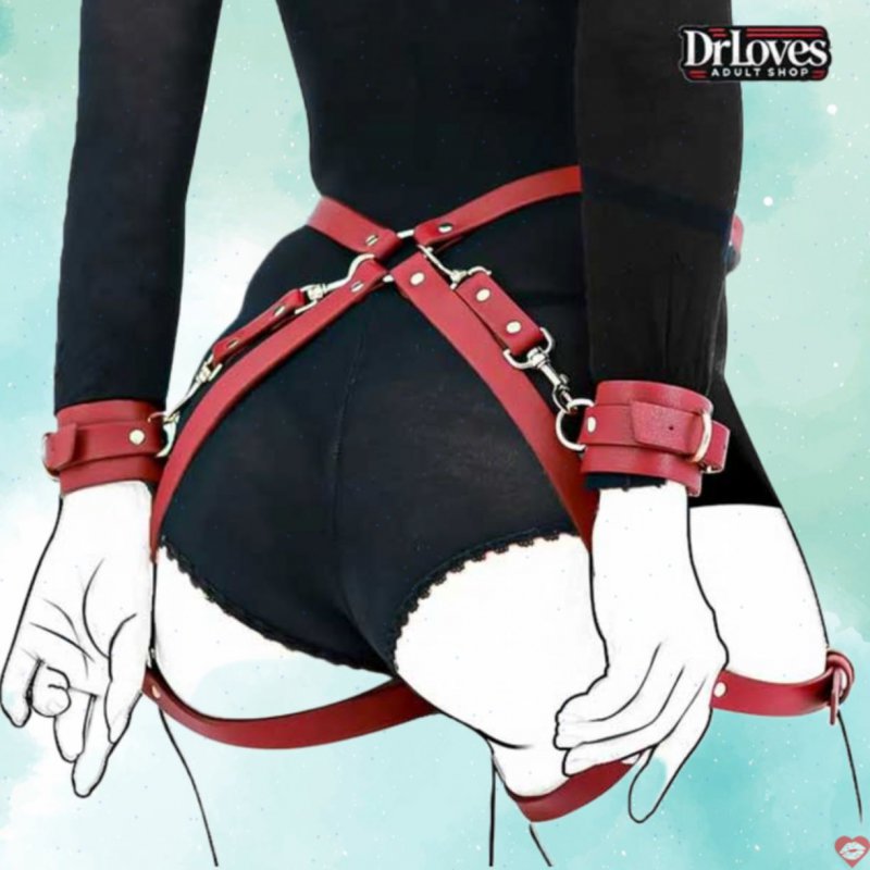 Bộ Trói Mông BDSM Dây Da