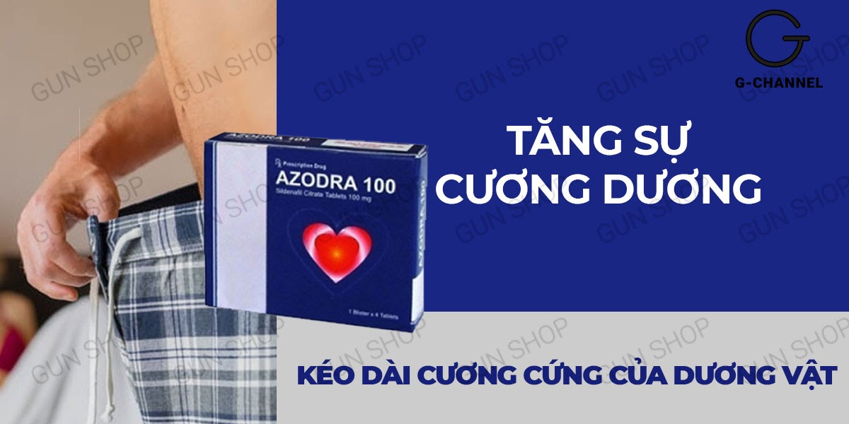  Shop bán Viên uống hỗ trợ cương dương tăng cường sinh lý Azodra 100mg - Hộp 4 viên chính hãng